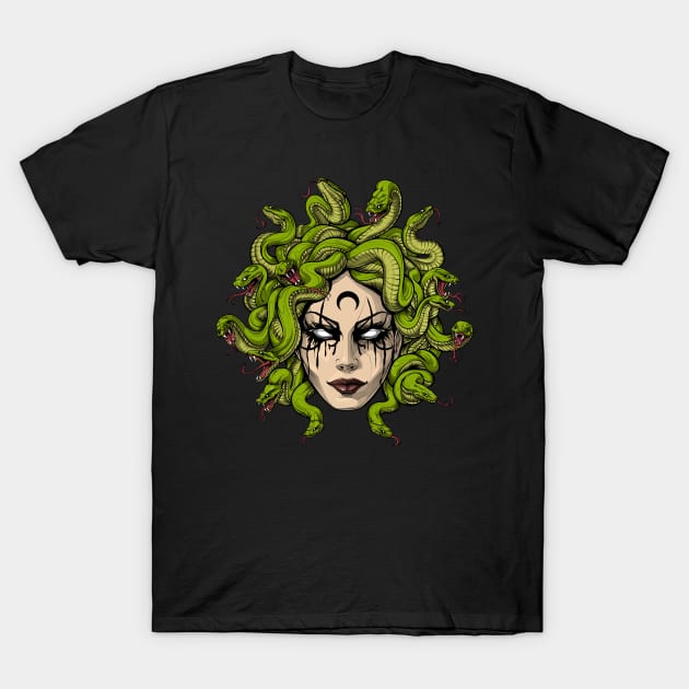 Medusa Goddess T-Shirt by underheaven